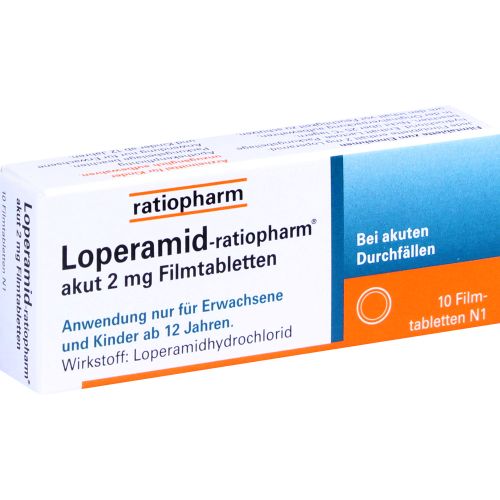 Loperamid-ratiopharm akut 2mg Filmtabletten