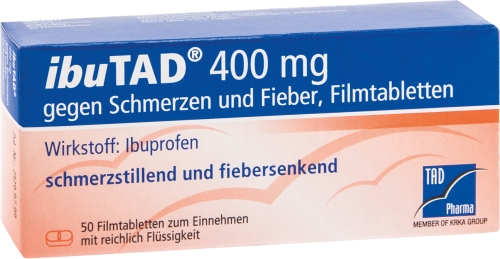 ibuTAD 400mg gegen Schmerzen und Fieber Filmtabl.