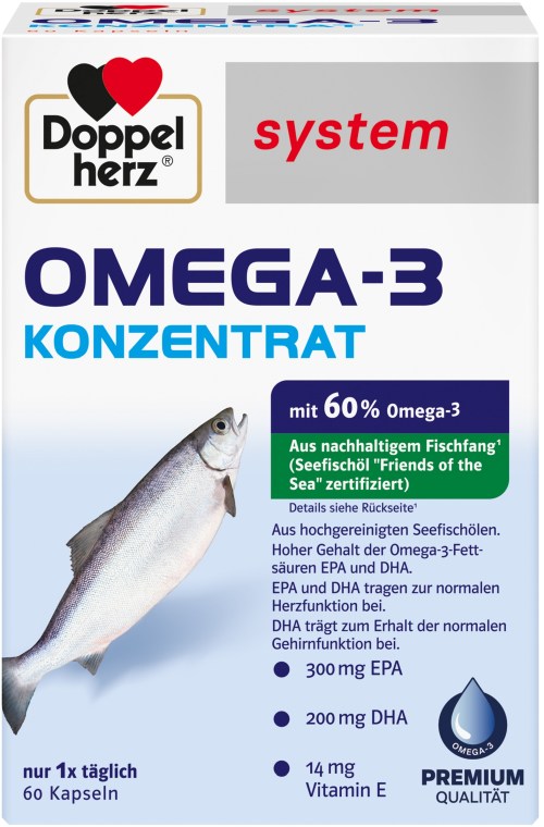 DOPPELHERZ Omega-3 Konzentrat system Kapseln