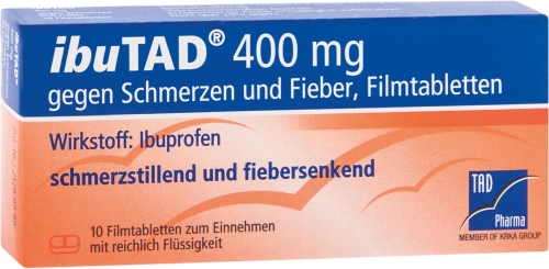 ibuTAD 400mg gegen Schmerzen und Fieber Filmtabl.