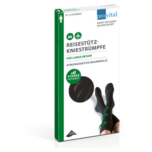 PROVITAL Reisekniestrümpfe Gr.39-42 schwarz