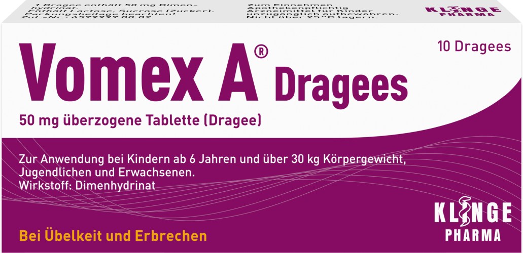 VOMEX A Dragees 50 mg überzogene Tabletten