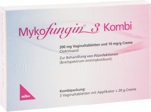 MYKOFUNGIN 3 Kombi 200 mg Vaginaltab.+10 mg/g Cre.